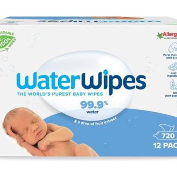 12x WATERWIPES Nedves törlőkendők, műanyagmentes 60 db ( 720 db ) kép