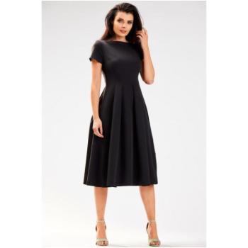 Alkalmi ruhák - Elegáns midi ruha, fekete színben kép