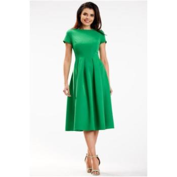 Alkalmi ruhák - Elegáns midi ruha, zöld színben kép