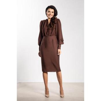 Alkalmi ruhák - Elegáns női csokoládé színű ruha kép