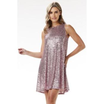 Alkalmi ruhák - Flitteres rózsaszín női ruha kép