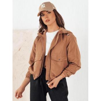 Átmeneti kabátok - Barna átmeneti kabát kapucnival kép