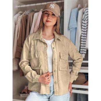 Átmeneti kabátok - Barna női kabát csillagokkal TY4847 kép