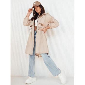 Átmeneti kabátok - Bézs hosszú tavaszi parka kép