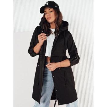 Átmeneti kabátok - Fekete hosszú női kabát tavaszra kép