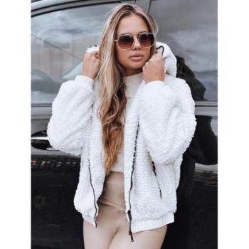 Átmeneti kabátok - Női fehér szőrmekabát TY5270 kép