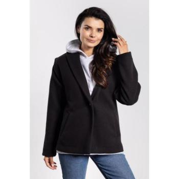 Átmeneti kabátok - Női fekete polár kabát kép