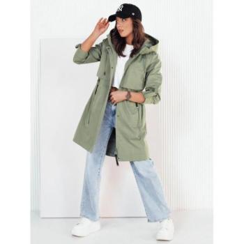 Átmeneti kabátok - Női hosszú zöld parka kép