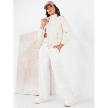 Átmeneti kabátok - Női steppelt kabát ekrü színben kép