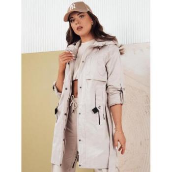 Átmeneti kabátok - Női szürke parka övvel kép