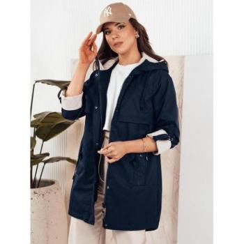 Átmeneti kabátok - Sötétkék tavaszi parka kapucnival kép