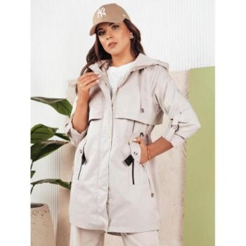 Átmeneti kabátok - Szürke tavaszi parka kapucnival kép