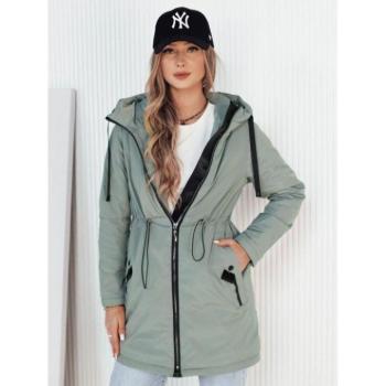 Átmeneti kabátok - Zöld női parka tavaszi szezonra kép