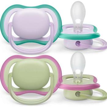 Avent SCF085/24 Játszócumi Ultra air neutral 0-6hó lányos lila, 2db kép