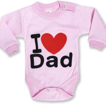 Baba body - I love Dad, rózsaszín Méret: 98 (24-36hó) kép