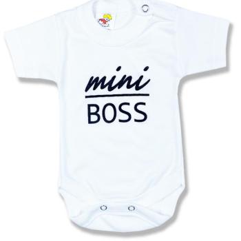 Baba body, rövid ujjú- Mini Boss, fehér Méret: 80 (9-12hó) kép