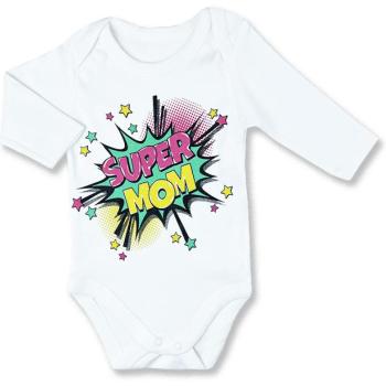 Baba body  - Super Mom graffiti Méret: 56 (0-2hó) kép