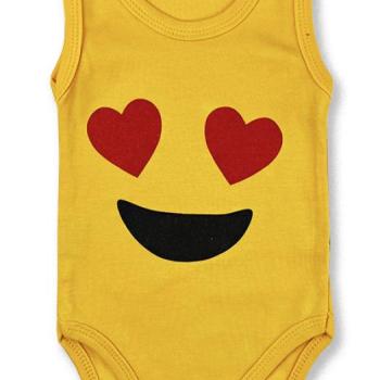 Baba ujjatlan body - Emoji Love Méret: 74 (6-9hó) kép