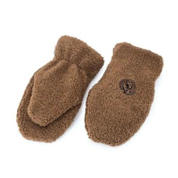 Babakocsi kézmelegítő kesztyűk - Barna alpaka babakocsi kesztyű kép