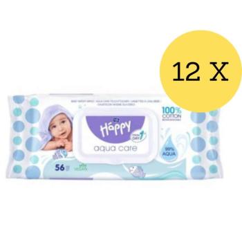 Bella Baby Happy Aqua Care Törlőkendő 12x56db kép