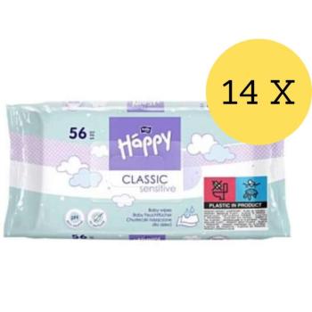 Bella Baby Happy Classic Sensitive Törlőkendő 14x56db kép