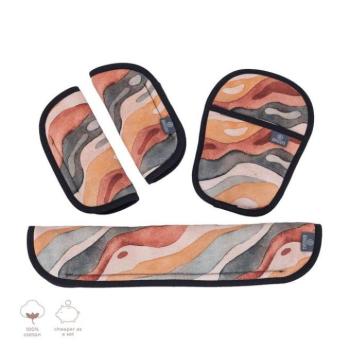 Biztonsági övvédő - Babakocsi övvédő huzat szett a Rainbow Mountain kollekcióból kép