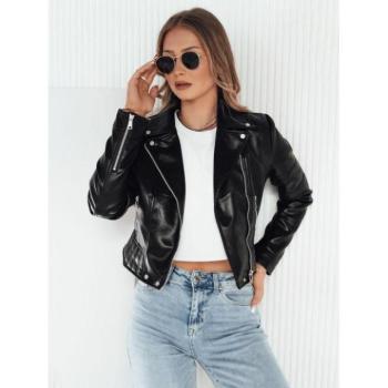 Bőrdzsekik - Fekete bőrdzseki gallérral kép