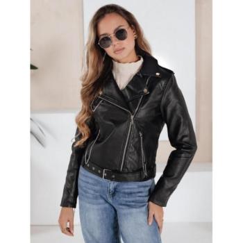 Bőrdzsekik - Fekete női bőrdzseki TY5200 kép