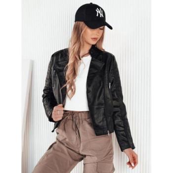 Bőrdzsekik - Fekete női bőrkabát kép