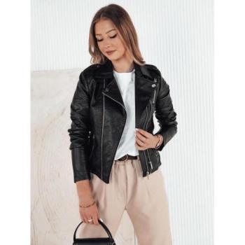 Bőrdzsekik - Női bőrkabát díszes cipzárral kép