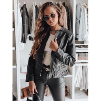 Bőrdzsekik - Női fekete bőrkabát steppeléssel TY4965 kép