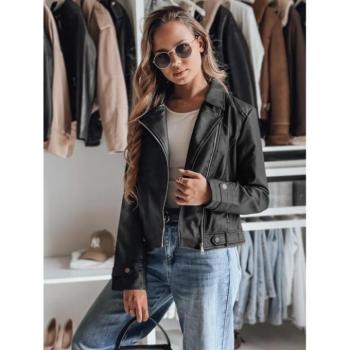 Bőrdzsekik - Női fekete bőrkabát TY4963 kép