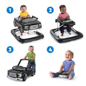 BRIGHT STARTS Bébikomp 4in1 Ford F-150 Agate Black 6hó+, 12 kg kép