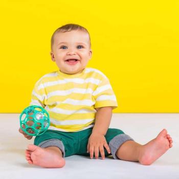 Bright Starts játék Oball Rattle 10cm türkiz kép