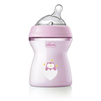 CHICCO Natural Feeling 250 ml cumisüveg kislányoknak 2m+ kép