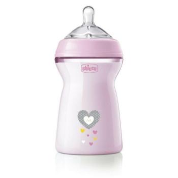 CHICCO Natural Feeling 330 ml cumisüveg lányoknak 6m+ kép