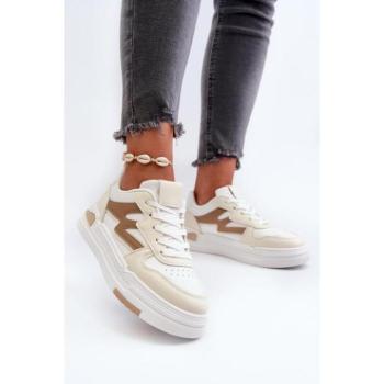 Divat kiegészítők és ruhák kiárusítása - Bézs színű női platformcipők akciósan kép