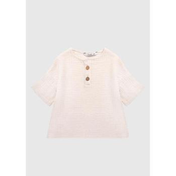 Divat kiegészítők és ruhák kiárusítása - I LOVE MILK muszlin ing ekrü színben, akciósan kép