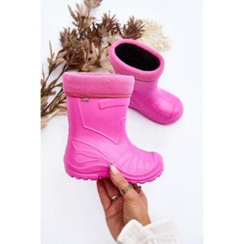 Divat kiegészítők és ruhák kiárusítása - Rózsaszín meleg gumicsizma gyerekeknek akciósan kép