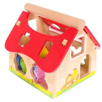 ECOTOYS Fa Állatos Formarendező - 12 Blokkal kép