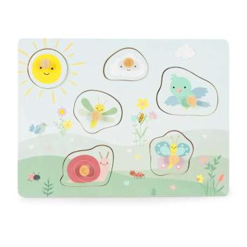 ECOTOYS Fa Érzékszervi Játéktábla - 6 Elem - 18hó+ kép