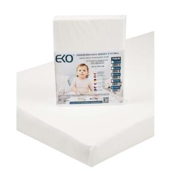 EKO Gumis lepedő Jersey fehér 120x60 cm kép