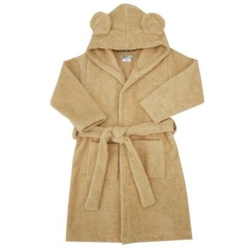 EKO Köntös pamutból kapucnival és fülekkel Beige méret S 104-110 kép
