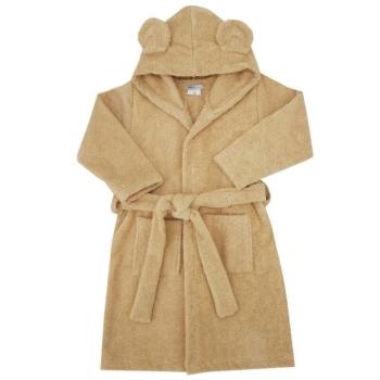 EKO Köntös pamutból kapucnival és fülekkel Beige méret S 92-98 kép
