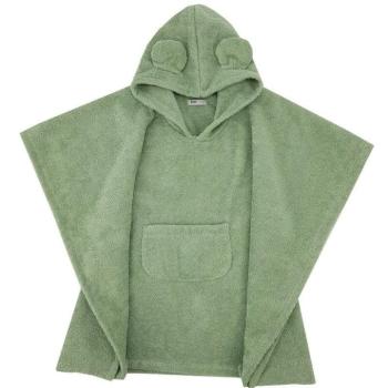 EKO Pončo pamutból kapucnival és fülekkel Olive green 75x120 cm kép