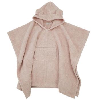 EKO Pončo pamutból kapucnival és fülekkel Powder pink 75x120 cm kép