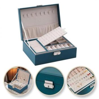 Ékszerdobozok - Elegáns zöld ékszerdoboz/tok kép