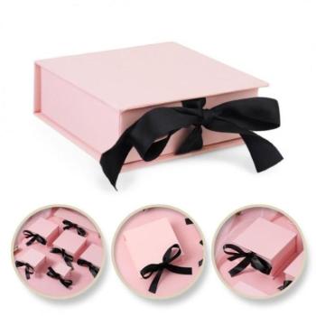 Ékszerdobozok - Rózsaszín ékszerdoboz - 10x10x3,5 cm kép