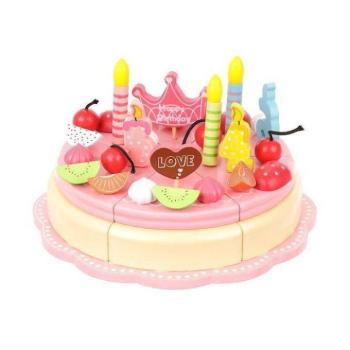 Fajátékok gyerekeknek - Fából készült születésnapi torta kép