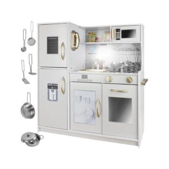 Fajátékok gyerekeknek - Fehér fa konyha LED világítással és hangokkal kép